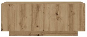Κομοδίνο τεχνίτης Δρυς 100x35x40 εκ. από Επεξεργασμένο Ξύλο - Καφέ