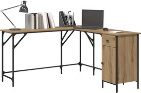 vidaXL Γραφείο Artisan Oak Επεξεργασμένο ξύλο 141 x 141 x 75 εκ