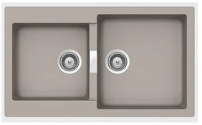 Schock Cristalite Manhattan 30290 Concrete Beton Ένθετος Νεροχύτης 86x50cm