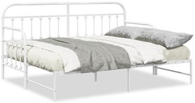 vidaXL Κρεβάτι με Στρατηγωγό Λευκό 75x190 εκ. Χάλυβας