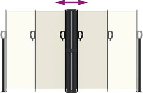 vidaXL Σκίαστρο Πλαϊνό Συρόμενο Κρεμ 140 x 1000 εκ.