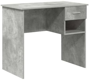 vidaXL Γραφείο Γκρι σκυροδέματος 90 x 49.5 x 75 εκ. Επεξεργασμένο ξύλο