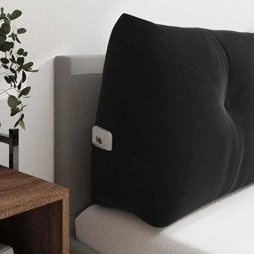 vidaXL Μαξιλάρι Πλάτης Μαύρο 100 x 24 x 50 εκ Βελούδο