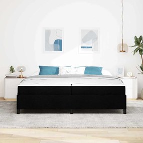 vidaXL Κρεβάτι με ελατήρια Μαύρο 200 x 200 cm