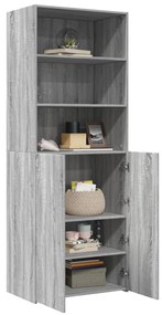 vidaXL Ντουλάπι Γκρι Sonoma 70x42,5x185 εκ. από Επεξεργασμένο Ξύλο