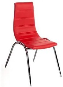 Chair Y-72 Red - Chrome 44*61.5*90 cm