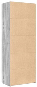 vidaXL Ντουλάπι Γκρι Sonoma 70x42,5x185 εκ. από Επεξεργασμένο Ξύλο