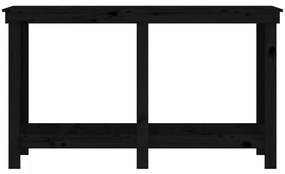 vidaXL Πάγκος Εργασίας Μαύρος 140x50x80 εκ. από Μασίφ Ξύλο Πεύκου