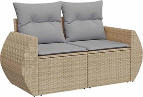 vidaXL Σετ Καναπέ Κήπου 13 pcs Μπεζ συνθετικό ρατάν