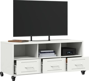 vidaXL Έπιπλο Τηλεόρασης Λευκό 100,5x39x43,5 εκ. Ατσάλι