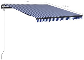 ΤΕΝΤΑ ΣΥΡΟΜΕΝΗ ΑΥΤΟΜΑΤΗ ΜΠΛΕ / ΛΕΥΚΗ 300 X 250 ΕΚ. 3055256