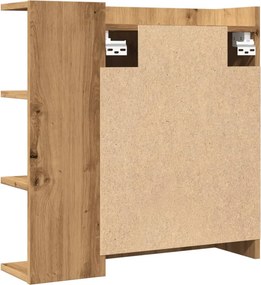 vidaXL Ντουλάπι καθρέφτη μπάνιου Artisan Oak Κατασκευασμένο ξύλο