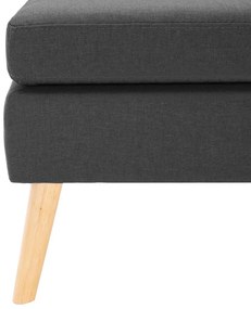 vidaXL Σκαμπό/Υποπόδιο Σκούρο Γκρι Υφασμάτινο