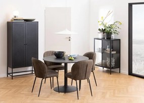 Βιβλιοθήκη Oakland J115, Κλειστό, Μέταλλο, 160x80x40cm, Μαύρο