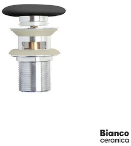 Βαλβίδα Νιπτήρα Χωρίς Υπερχείλιση Clic Clac Bianco Ceramica Antracite Matt TP01-421