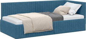 VidaXL Κρεβάτι Γωνίας Μπλε 90 x 190 cm Βελούδο