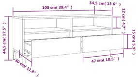 ΈΠΙΠΛΟ ΤΗΛΕΟΡΑΣΗΣ ΚΑΠΝΙΣΤΗ ΔΡΥΣ 100X34,5X44,5 ΕΚ. ΕΠΕΞ. ΞΥΛΟ 831906