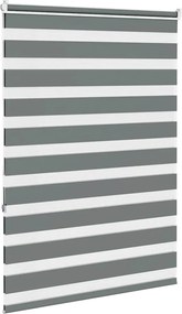 vidaXL Ζέβρα τυφλή Σκούρο Γκρι Πλάτος υφάσματος 110,9 εκ. Πολυεστέρας