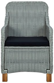 vidaXL Σετ Τραπεζαρίας Κήπου 3 Τεμαχίων Ανοιχτό Γκρι