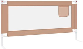 vidaXL Μπάρα Κρεβατιού Προστατευτική Taupe 180 x 25 εκ. Υφασμάτινη