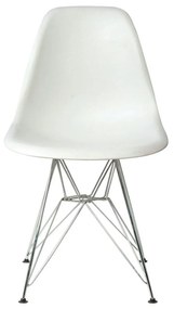 Καρέκλα Art White ΕΜ124,11P 46X55X82 cm Σετ 4τμχ Μέταλλο,Πολυπροπυλένιο