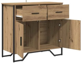 vidaXL Πλαϊνό γραφείο με συρτάρι artisan δρυς 79.5 x 35.5 x 74.5 εκ