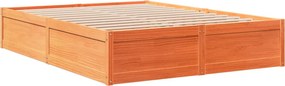 vidaXL Σκελετός Κρεβ. Χωρίς Στρώμα Καφέ Κεριού 160x200 εκ Μασίφ Πεύκο