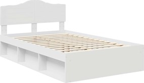 vidaXL Σκελετός Κρεβατιού Λευκό 120 x 200 cm Στερεά ξυλεία πεύκου