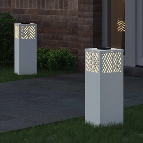 vidaXL Ηλιακό LED Φως Δρόμου 2 pcs Θερμό λευκό 18 x 18 x 50 εκ.