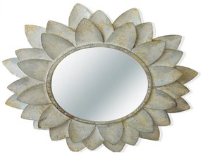 Artekko Καθρέπτης Μεταλλικός "Λουλούδι" (60x60x4)cm