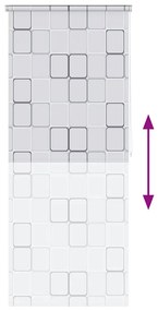 vidaXL Κουρτίνα Μπάνιου Ρολό Τετράγωνο Σχέδιο 80 x 240 εκ.