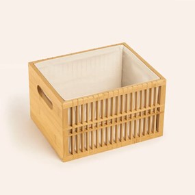 Stewehome φυσικό καλάθι από μπαμπού Πολύχρωμο 27x22 cm