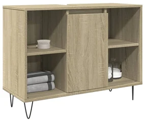 vidaXL Ντουλάπι Μπάνιου Sonoma Δρυς 80 x 33 x 60 εκ. από Επεξεργ. Ξύλο