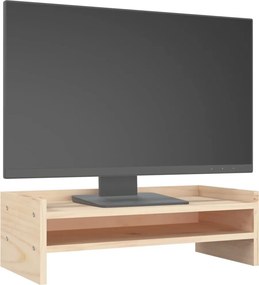 vidaXL Βάση Οθόνης 50 x 24 x 16 εκ. από Μασίφ Ξύλο Πεύκου