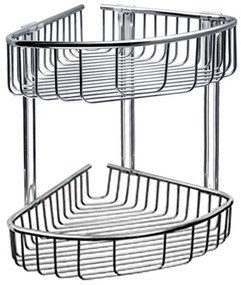 Γωνιακή Ραφιέρα Μπάνιου RETI 963888 21x21x33cm Chrome Karag Stainless Steel
