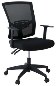 Πολυθρόνα Γραφείου Bf2910 Μαύρο Mesh / Ύφασμα . Διάσταση: 58x52x88/96cm