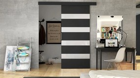 Συρόμενη πόρτα Rubi V-Mavro-Lefko