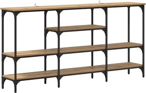 vidaXL Τραπέζι κονσόλας με ράφι artisan δρυς 160 x 29 x 80 εκ.