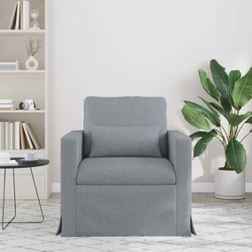vidaXL Καναπές Ανοιχτό γκρι 78 x 78 x 80 εκ. ύφασμα