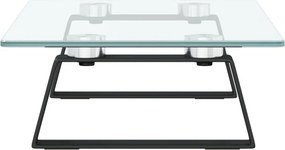 vidaXL Βάση Οθόνης Μαύρη 40x20x8 εκ. από Ψημένο Γυαλί και Μέταλλο