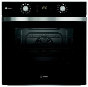 Indesit IFWS 4841 JH BL Φούρνος άνω Πάγκου 71lt Π59.5εκ. Υδρόλυση Μαύρος