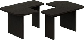Σετ Τραπεζιών Σαλονιού Μαύρο ETRERA 90x45x35