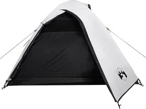 vidaXL Σκηνή Κάμπινγκ 3 Ατόμων Διάβροχη Λευκή Ύφασμα Συσκότισης