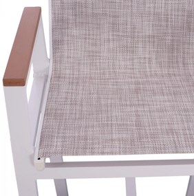 Σκαμπό Μπαρ C5790.01 Αλουμινίου Λευκό με Polywood 52x58x108 εκ. 52x58x108 εκ.