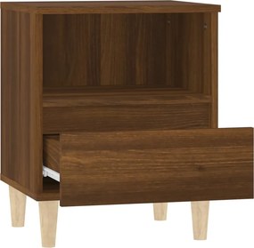 vidaXL Κομοδίνο Καφέ Δρυς 40x35x50 εκ.
