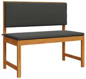 vidaXL πάγκος κήπου  με μαξιλάρια 100x50x91 εκ. από μασίφ ξύλο ακακίας