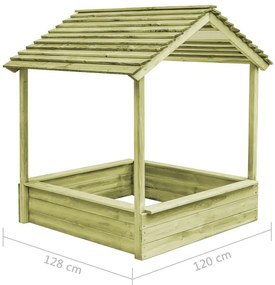vidaXL Σπιτάκι Εξωτερικού Χώρου 128 x 120 x 145 εκ. από Ξύλο Πεύκου