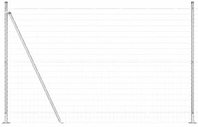 vidaXL Τεντώτο με στήριγμα Ασημί 1,4 x 10 m Ατσάλι