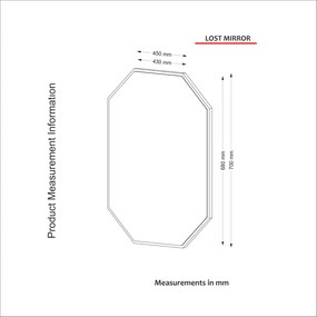 Διακοσμητικός Καθρέπτης Τοίχου Καρυδιά LOST 45x2x70