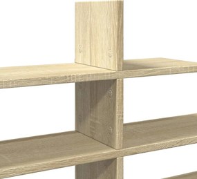 vidaXL Ράφι Τοίχου Sonoma Δρυς 124,5x18x60,5 εκ. από Επεξ. Ξύλο